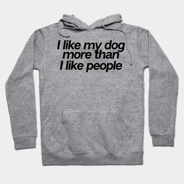 I Like My Dog More Than You Hoodie by theoddstreet